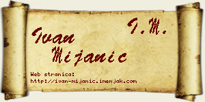 Ivan Mijanić vizit kartica